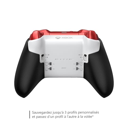 Xbox Manette sans Fil - Elite Series 2 – Core (Rouge) Series X, Series S, One, Windows 10 & 11, Android et iOS