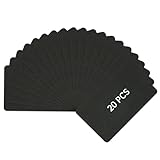 20pcs Blank PVC Cards for ID Badge Printers, 20 mil Thickness Plastic Cards, Compatible with Most Photo ID Badge Printers (Black)