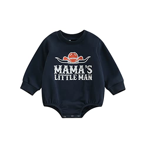 Image of Omkzanbi Western Baby Girl Boy Clothes Sweatshirt Romper Cow Printed Bodysuit Long Sleeve Onesie Newborn Fall Winter Outfits