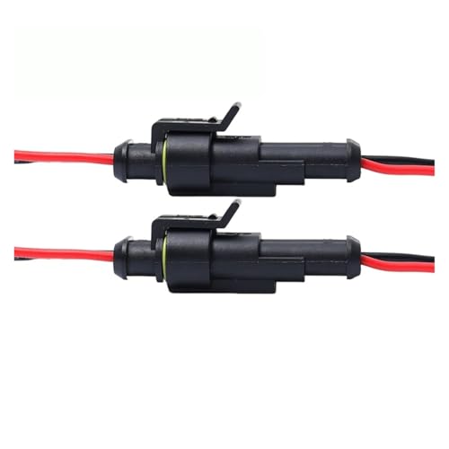 Conector eléctrico de 2 pines terminal macho hembra impermeable para instalación en camiones y barcos 2
