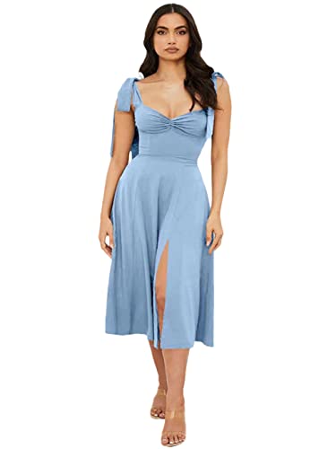 Robe d'été sexy sans manches ciel doublée pour un confort fluide