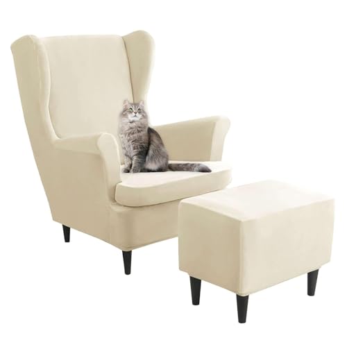 Juego de fundas de terciopelo para sillón: solucione las manchas en otomana y banco