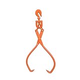 OAOLOWF Skidding Tongs Log Lifting / Swivel Dragging Steel Tongs Log Lifting, Handling, Dragging & Carrying Tool / 25inch Jaw Opening