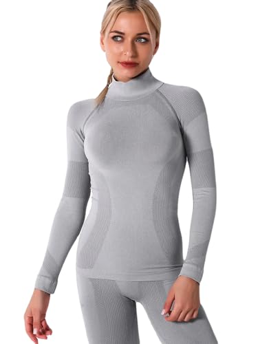 Inno Functional Wear Seamless Thermal Underwear for Women Pj Set Workout Ski Warm Base Layer Cold...