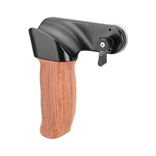Poignée en bois rosette M6 CAMVATE main gauche en bois noble pour rig photo