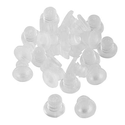24pcs 5mm Soft Clear Stem Bumpers Glide, Patio Outdoor Furniture Glass Table Top Anti-Collision Embedded