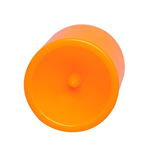 Image of Flameless Flickering Plastic Led Candle, 6-Pack Battery Operated Pumpkin Color Remote Candle With Timer ,Fall, Autumn, Halloween Outdoor Decorations, 3x4 inch