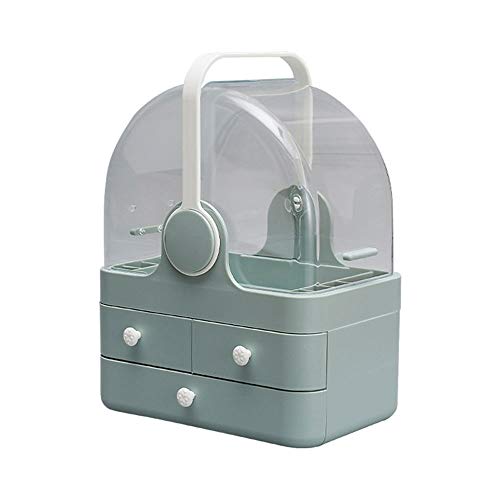 Preisvergleich Produktbild Hojkl Aufbewahrungsbox für Kosmetika Kosmetisches Aufbewahrungsbehälter Organisieren Desktop-Lippenstift Frisierkommode Skin Care Produkt Rack-Large Capacity (Color : Green, Size : One Size)