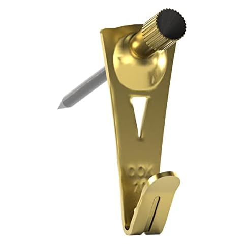 OOK 50615 Professional Picture Hangers, Art Hangers, Padded, Brass, Reusable Picture Hooks, 20lb (15 set) Cover