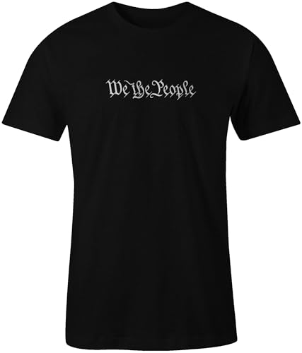 Ink Trendz We The People Preamble US Constitution 4th of July Patriotic Cotton Men's T-Shirt4