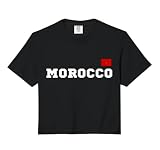 Morocco Drapeau Maroc Marocain et fièr de l'être Maroc Comfort Colors Crop Top
