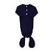 ELIVIA & CO. Knotted Gown Newborn Baby Gowns Baby Boy Clothes or Girl - Baby Items Newborn Onesies Baby Sleeper (Navy)