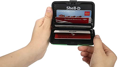 Shell-D Rfid Blocking Credit Card Protector,Rfid Blocking Aluminum Wallets For Women & Men Card Holder For Metal Id Credit Cards Case (New Upgraded) #TOP6