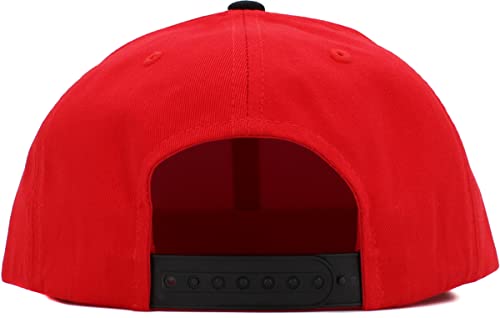 Image of KBETHOS Classic Snapback Hat Blank Cap Underbrim Cotton Wool Blend Flat Visor Adjustable Unisex