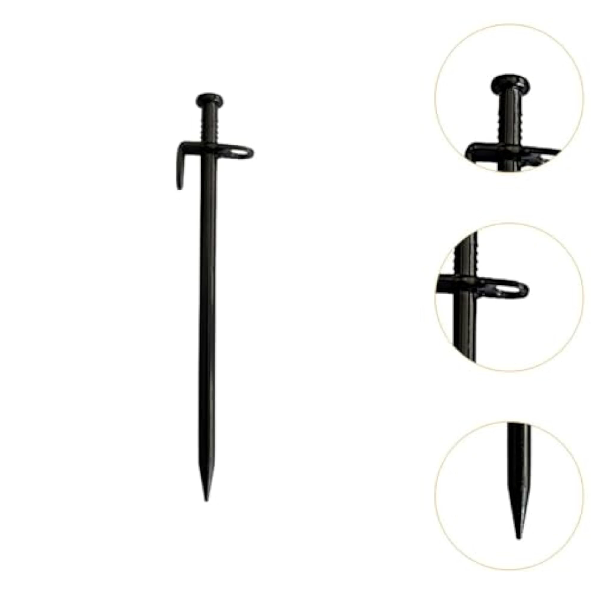 5X Sturdy Tent Stakes with Rope Ring