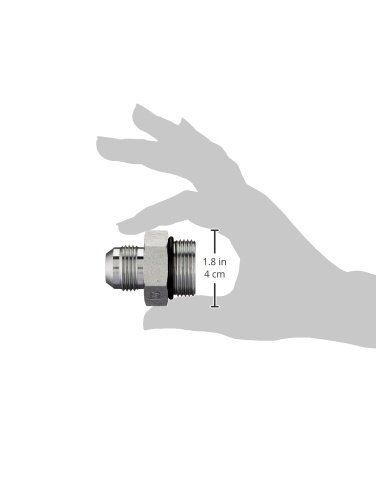 Image of Brennan Industries 6400-12-16-O Steel Straight Tube Fitting, 1-1 /16 inch-12 SAE x 1-5 /16 inch-12 SAE ORB Thread, 3 /4 inch Male JIC x 3 /4 inch Male O-Ring Boss
