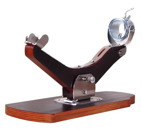 chiner | Jamonero Profesional | Grande, Bicolor, 23x59x34cm, 4.5kg, Madera tratada | Giro 360°, Posiciones basculantes, herrajes de Aluminio | Corte preciso y Seguro