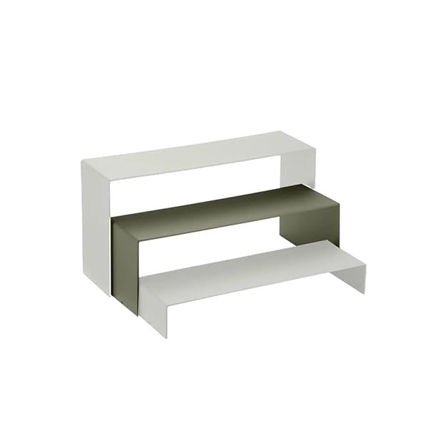 Pintinox Alzata Media per Buffet in Acciaio Inox, 56,1x17x19,2 cm, Color Salvia linea Caleido