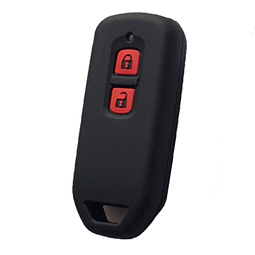 ZIAN ホンダ 車用 スマートキーケース ブラック 2ボタン 新型NBOX NBOXカスタム Nワゴン Nワンなどシリコン製専用設計(MY-BTNBX2J) (ブラック2(赤いボタン))