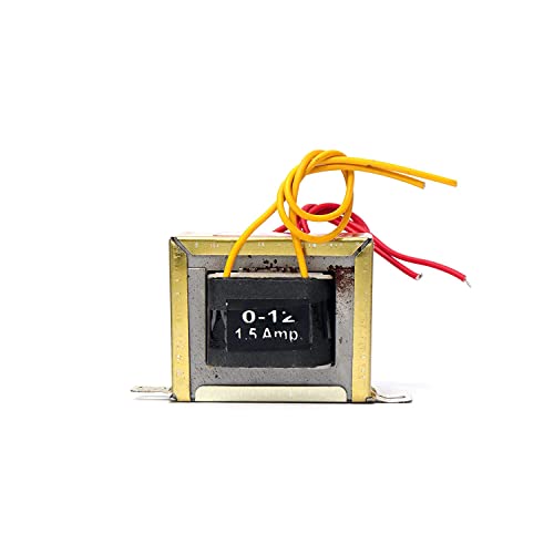 Electronic Spices Transformers 0-12, 1/5amp AC Current Step Down Vertical Mount Electric Power Transformer (0-12V 1.5AMP)