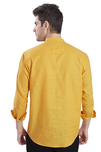 Image of DIVISIVE Men's Slim Fit Full Sleeves Cotton Short Kurta
