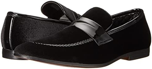 Steve Madden Men's Crescent Penny Loafer, Black Velvet, 10.5 | Image 6