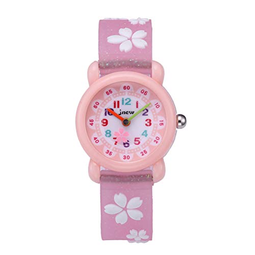 Pretty Sakura Kids Watches Quartz Watches Creative Time Learning Wrist Watches Students Wrist Watche