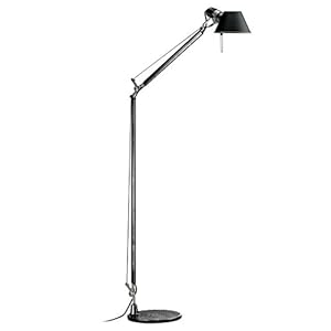 Artemide Staande lamp Tolomeo Lettura in zwart aluminium