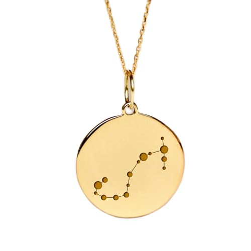 Collier Scorpion en argent plaqué or, pendentif constellation gravé élégant LKBEADS