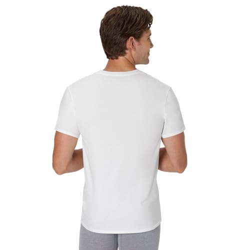 Image of Hanes Men's Undershirt T-Shirts Pack, 5-Pack, Stretch Tee, Crewneck or V-Neck T Shirts for Men, Wicking Cotton