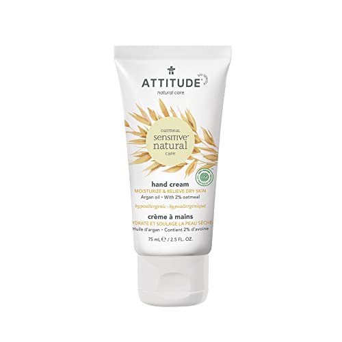 Attitude Moisturizing Hand Cream For Sensitive Skin Enriched With Oat And Argan Oil, Ewg Verified, Hypoallergenic, Vegan And Cruelty-Free, 2.5 Fl Oz #TOP2