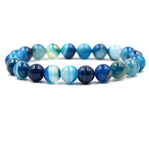 Bracelet élastique en agate 10 mm fini les fermoirs difficiles pour femme