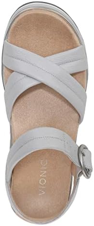 Vionic Women's Pheonix Reyna Slide Adusjtable Strap Sandal - Ladies Fashion Platform Sandals with Concealed Orthotic Arch Support Vapor Blue 8 Medium | Image 2