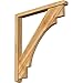 Ekena Millwork BKT0402X36X40MRC04RWR Merced Craftsman Rough Sawn Bracket w/Offset Brace, Western Red Cedar
