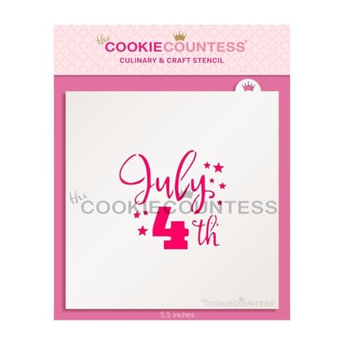 July 4th and Stars Stencil