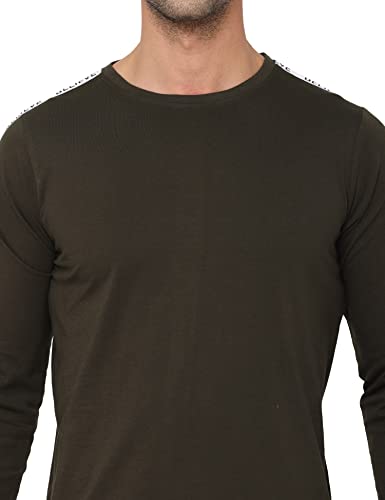 Image of HELLA FASHIONS Men's T Shirt, inchBelieve inch Printed Full Sleeves Tees for Men, Regular Fit, Casual
