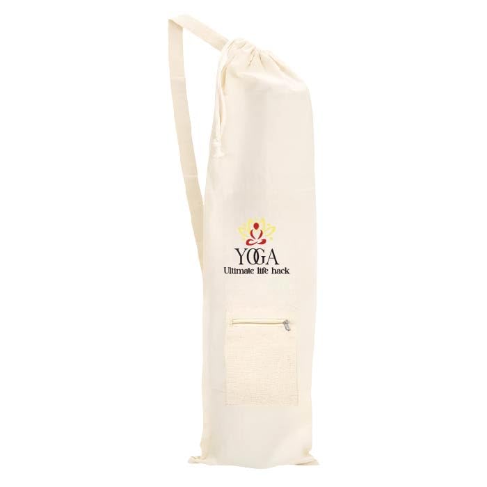 Yoga Mat Bag Cotton Carry Bag Zip Pocket Drawstring and Strap for Yoga Mat Stylish Printed Symbols Meditation Lightweight Bag Yoga Ultimate Life Hack-image-45