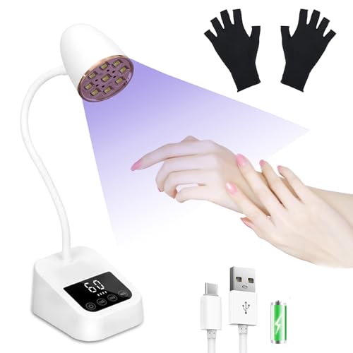Lampe UV Ongles Gel 27W – LED Sans Fil Rechargeable, 3 Modes Minuterie, Col de Cygne Flexible, Séchage Rapide, Professionnelle pour Manucure Domicile & Salon