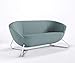 Produktbild Relaxsofa 3-Sitzer ONLY Loungesofa Cocktailsofa Bürocouch Mikrofaser Tokyo, Farbe:TK160 - graublau
