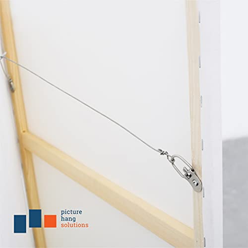 PHS Heavy Duty D-Ring Picture Hangers 100 Pack with Screws - Picture Frame Hanging Hardware for Wood Frames - D Rings for Picture Hanging - 25lb Support