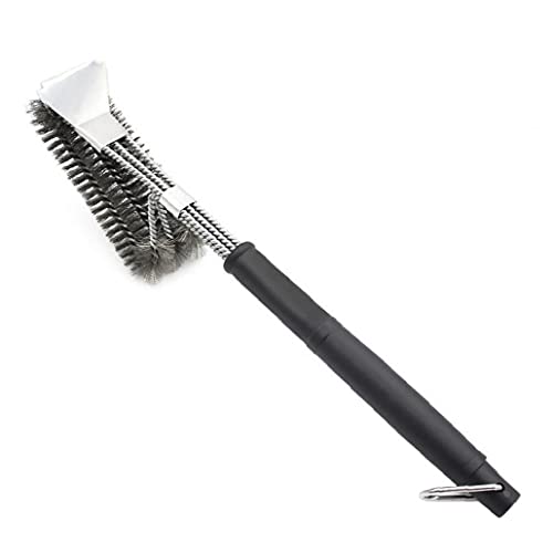 NIDONE Roestvrijstalen BBQ Borstel Grill Rooster Borstel Schraper Reiniging met Handvat Drie hoofden - Image 5