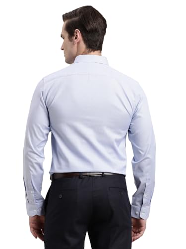 Image of Turtle Men Pure Cotton Regular Fit Dobby Light Blue Formal Shirt||Formal Shirt||Men's Shirt