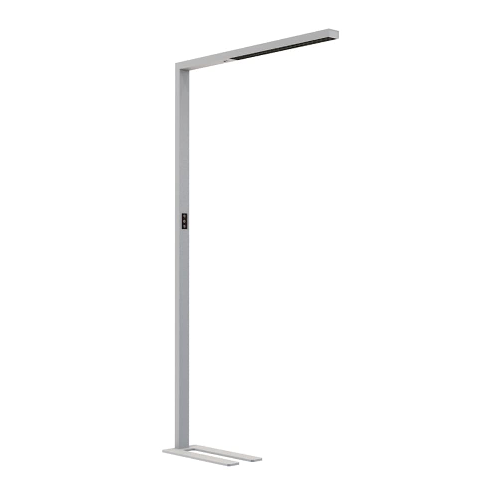 NCC-Licht LED Schreibtischlampe Linus Silber 80W Up & Down 11000 Lumen, blendfreies Licht, Farbtemperatursteuerung & stufenlos dimmbar, mit Bewegungsmelder & Tageslichtsensor
