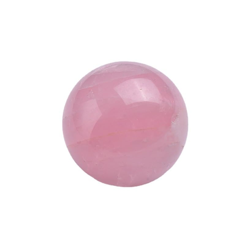 Sphère en quartz rose naturel 35mm, minéral de collection sculpté