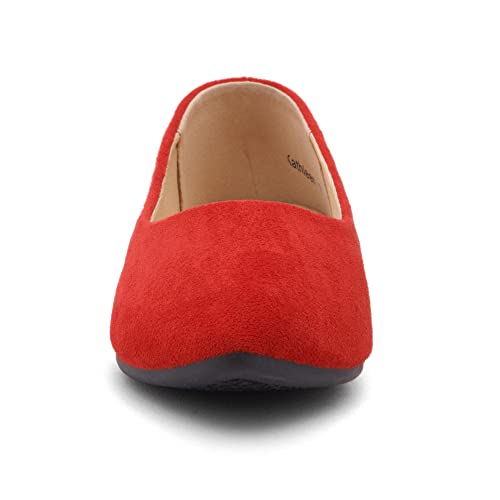 Shoe Land Womens SL-Kathleen Ballet Flats Pointed Toe Flat Shoes Classic Ballerina Comfort Dressy Shoes for Daily Work Office2