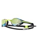 TYR Tracer x Elite - Occhialini a specchio per adulti, taglia unica, colore: nero/lime