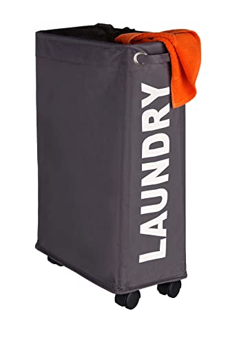 Wenko Corno Laundry Bin, 7.3 X 23.6 X 15.7 Inch, Grey #TOP5