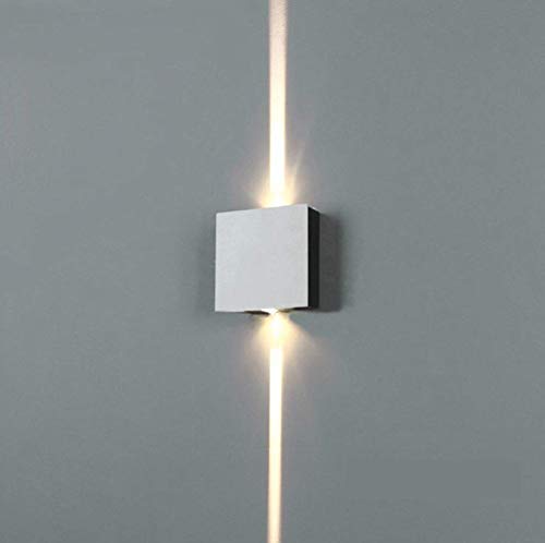 Lámpara de pared plateada contemporánea con aplique de pared direccional LED moderno
