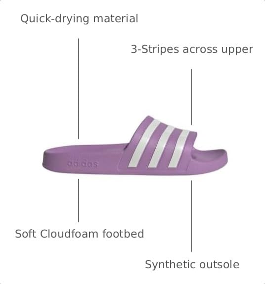 Image of adidas Womens Adilette Aqua Slides Casual Sandals Casual - Blue
