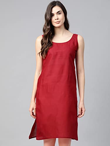 Image of Ada Womens Terivoile Cotton Suit Full Slip /Camisole (Pack of 2) A301831